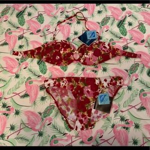 NWT Newport News Floral Bandeau Bikini